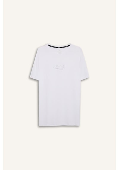 Defacto Yumuşak Tuşe Beyaz Erkek T-shirt C9268ax/wt34 Beyaz