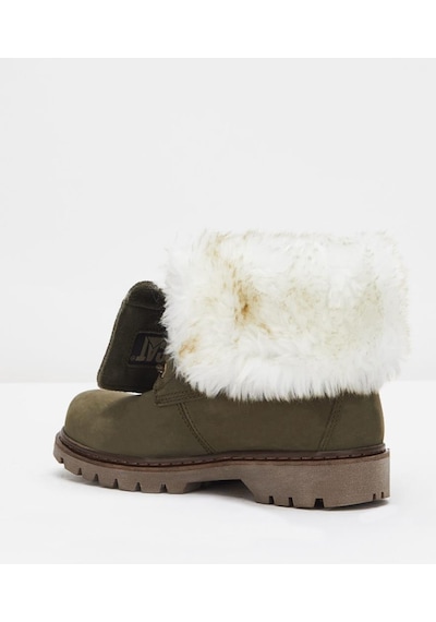 Caterpillar Utah Fur Dark Olıve Nubuk Kadın Bot 001