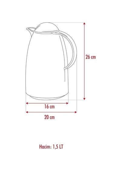 1.5 Lt Isı Yalıtımlı Çay Ve Soğuk Su Termosu Şeffaf 12 Saat Sıcak Tutar& İçi Camdır Genel