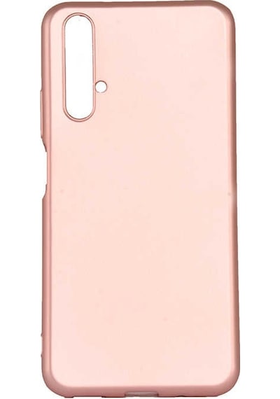 Noktaks - Huawei Uyumlu Huawei Honor 20 - Kılıf Mat Renkli Esnek Premier Silikon Kapak - Rose Gold