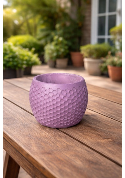 Honeycomb Desenli Mor Saksı
