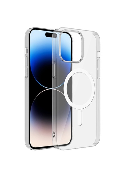 Apple Uyumlu iPhone 15 Plus Kılıf Kablosuz Şarj Ve Magsafe Destekli Slimsafe Premium Sert Pc Silikon Kapak Şeffaf
