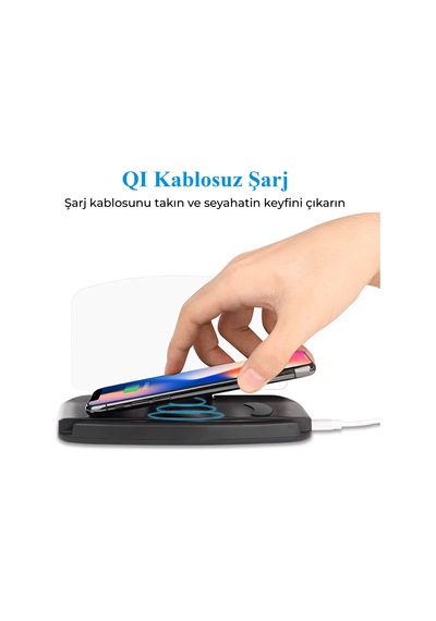 Fr-425 Qi Kablosuz Şarjlı Hud Telefon Tutucu Navigasyon Araç Ekranı Yansıtmalı Ve Şarj Standı