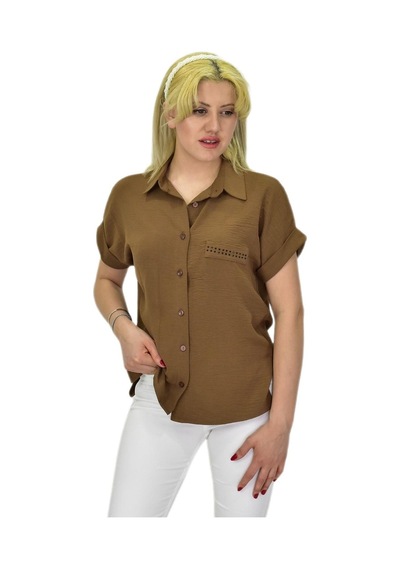 Kadın Ayrobin Kısa Kol Gömlek Bgl-st03695 001