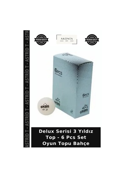 Delux Serisi 3 Yıldız Top - 6 Pcs Set Oyun Topu Bahçe