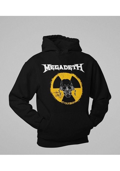 Sevbano Megadeth Baskılı Unisex Oversize Rock Metal Müzik Grubu Hoodie Siyah