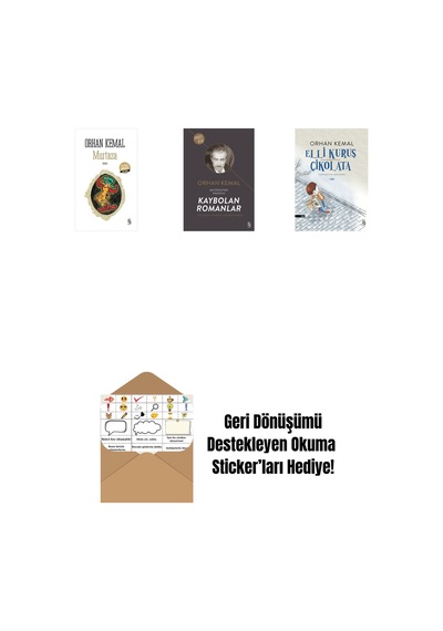 Murtaza Midi Boy + Kaybolan Romanlar + Elli Kuruş Çikolata + Okuma Sticker'ları
