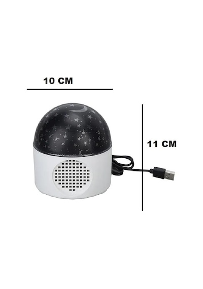 Renkli Led Işıklı Mini Yıldızlı Disko Lambası Bluetooth Colorful Led Light + Hoparlör Usb Kablolu