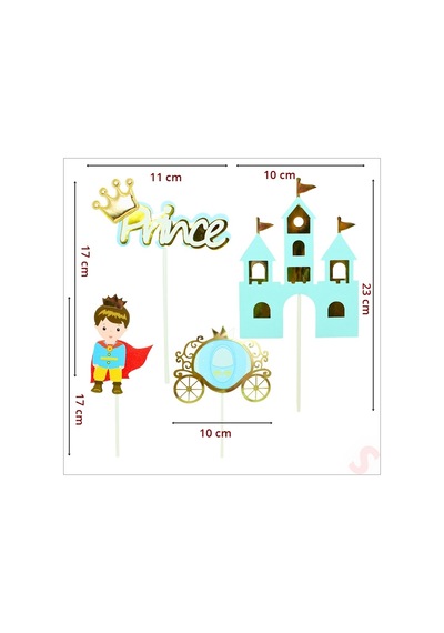 Prens Pasta Süsü, 4'lü Set - Mavi