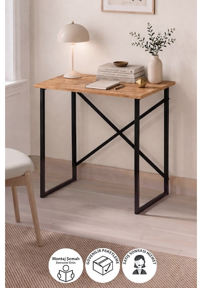 75x52 Cm Çalışma Masası Bilgisayar Masası Çocuk Çalışma Masası Ders Masası Nazım Çam