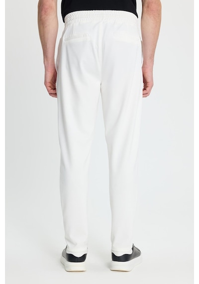 Tudors Erkek Regular Fit Klasik Kesim Beli Lastikli Bağcıklı Koyu Beyaz Jogger Pantolon-41787 Beyaz