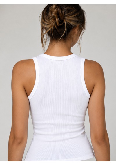 Feyece Kadın Siyah Beyaz Halter Yaka 2'li Crop Bluz Siyah  -  Beyaz