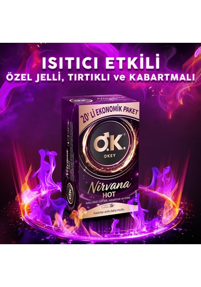 Okey Nirvana Hot Prezervatif 4 x 20'li