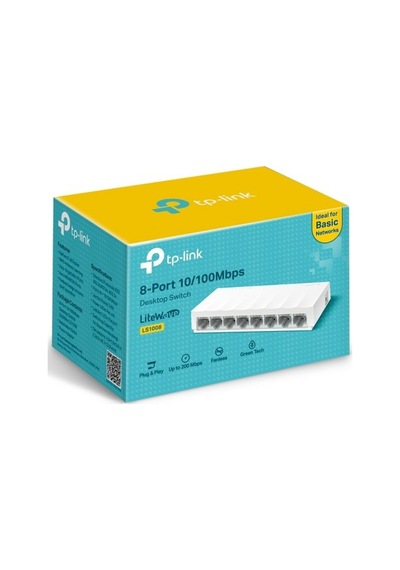 TP-LINK 8port LS1008 10/100 Yönetilemez Swit  h Masaüstü