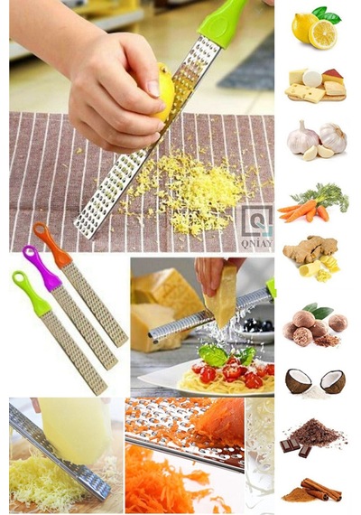 Qnykitchen Pratik Uzun Renkli Saplı Limon Peynir Rendeleme