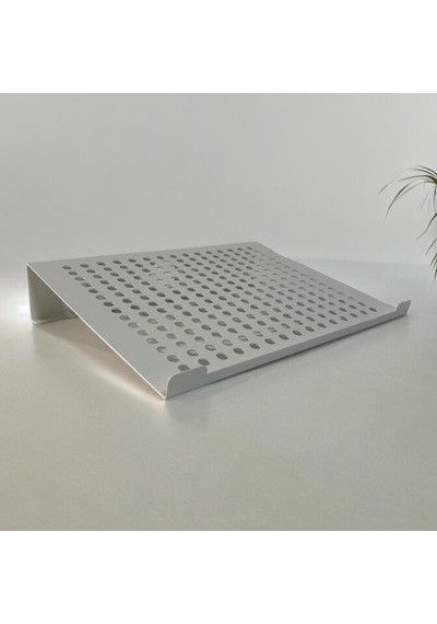 Çelik Laptop Standı Notebook Altlığı Parlak Beyaz