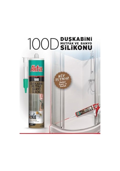 100d Duşkabini, Mutfak Ve Banyo Silikonu, Şeffaf,%100 Silikon, Hızlı Kuruyan, Küf Tutmaz, Su Geçirmez,sararma Yapm Genel