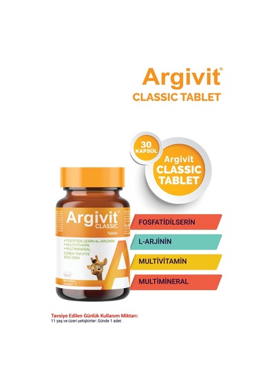 Classic Fosfotidilserin, L-arjinin, Multivitamin Ve Multimineral İçeren Tablet 30 Tablet