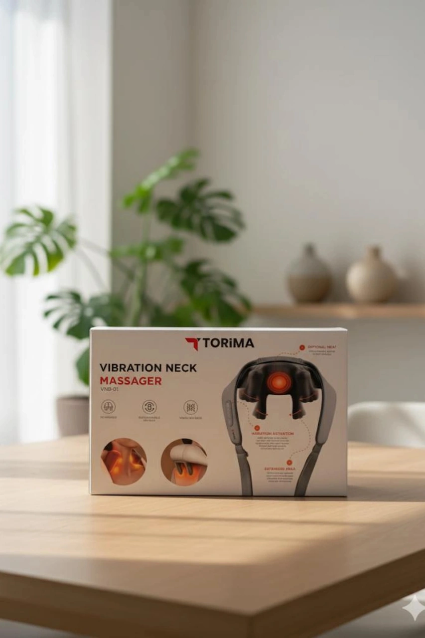 Torima Vnb-01 Titreşimli Omuz Ve Boyun Masaj Aleti Isıtıcılı 3d Yoğun Masaj Başlığı Gri