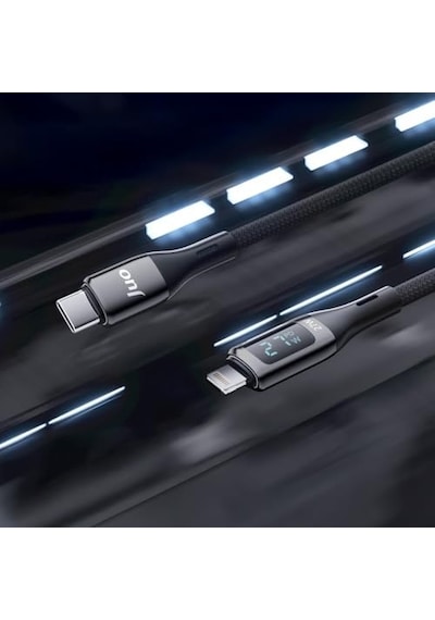 27w Dijital Led Ekranlı Usb Type-c To Lightning iPhone Uyumlu iPad Uyumlu Hızlı Şarj Ve Data Kablosu 1 Metre Diğer