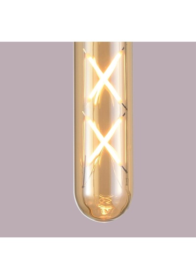 Ayrex Vintage Led Ampul, E27, 4w, 2500k Sıcak Sarı Işık, Amber Cam, 18,5 Cm, Rustik Ampul Amber Renk Çubuk Cam Retr