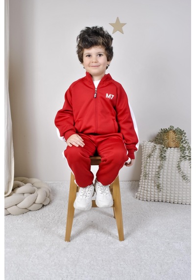 Miababy Scuba Fermuarlı Takım Kırmızı