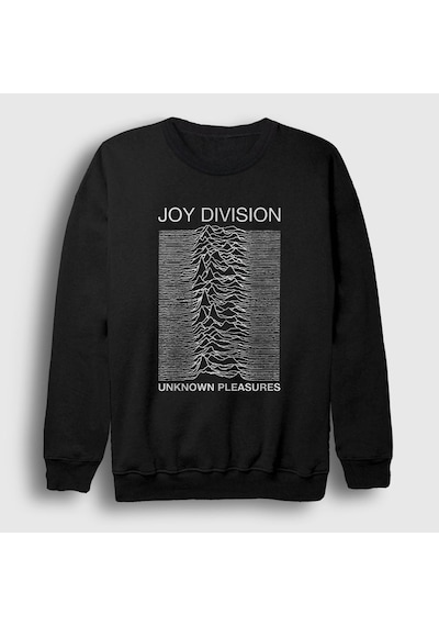 Presmono Unisex Unknown Pleasures Joy Division Sweatshirt Siyah