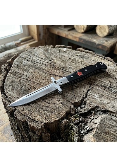 Knivox Sibirya Company Z08bk Rus Çakısı - Paslanmaz Çelik Katlanabilir Av Ve Camping Pocket Knife Siyah