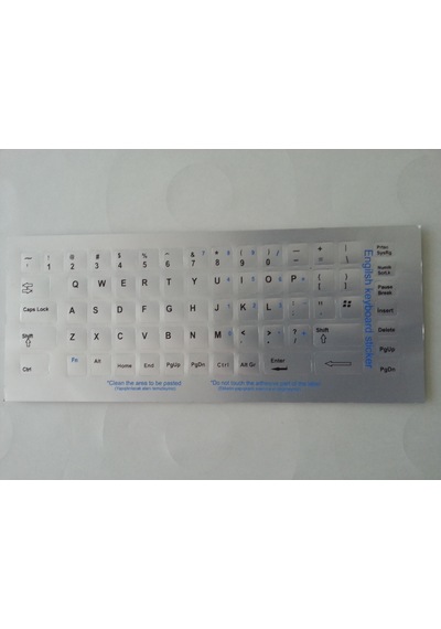Ingilizce Klavye Için Gri Sticker Etiket Çıkartma Harf