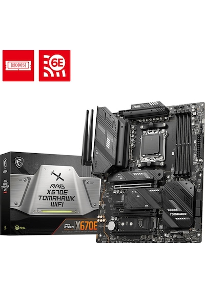 MSI MAG X670E Tomahawk WIFI AMD X670 7800 MHz (OC) DDR5 Soket AM5 ATX Anakart