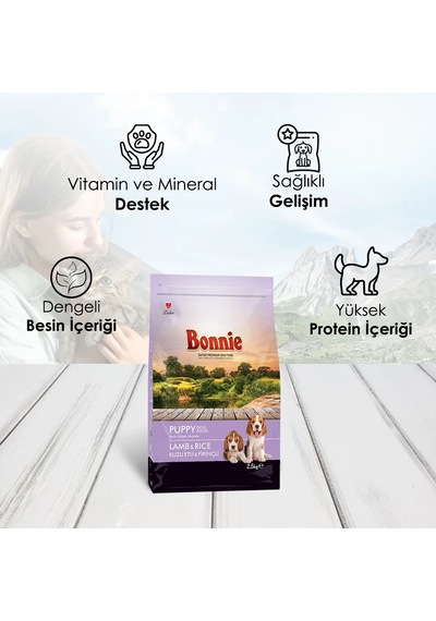 Bonnie Kuzu Etli Yavru Köpek Maması 2,5 Kg