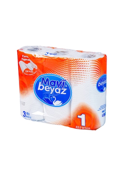 Mavi Beyaz Kağıt Havlu 3'lü