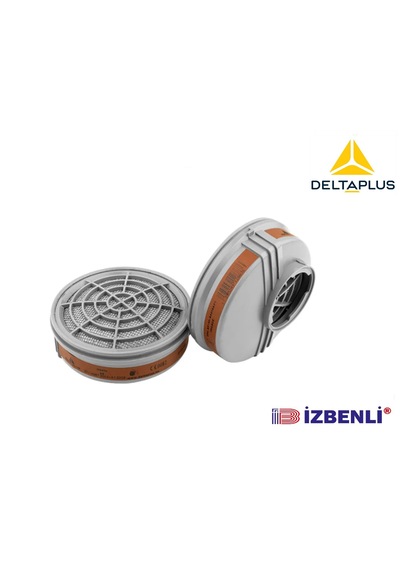 Delta Plus M6400 Yarım Yüz Maske İçin M6000 A2 Yedek Filtre Kiti 1 Çift