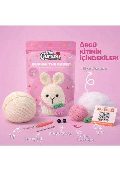 The Gurumi Tavşan Örgü Öğrenme Kiti Tg003