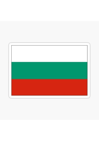 Bulgaria Bulgaristan Bayrak 19cm Araba Leptop Etiket