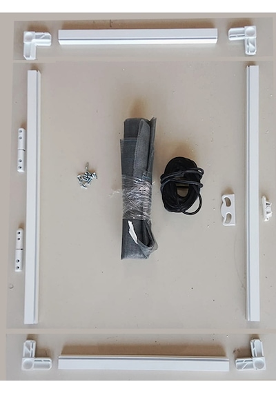 Kamataş Menteşeli Pencere Sinekliği Beyaz En: 0-70 Cm. Boy: 0-130 Cm