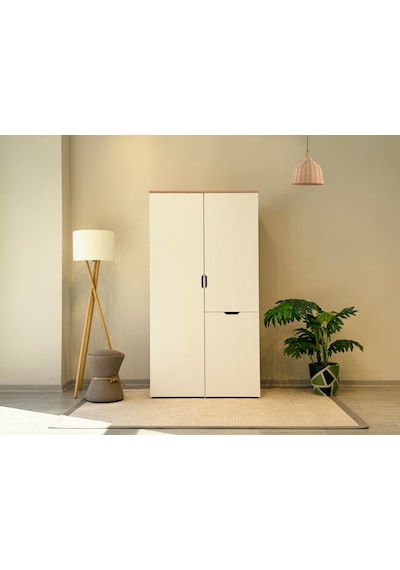 Novara Katlanabilir Çalışma Masalı Gardırop Krem Sedef 100x190x144 Cm Atlantik Çam Novara Katlanabilir Çalışma Masalı Gardırop Krem Sedef 100x190x144 Cm Atlantik Çam