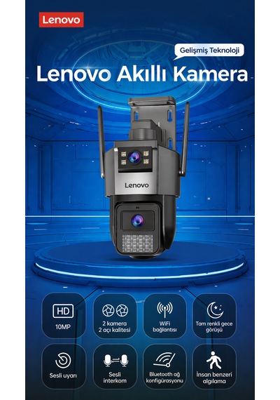 2 Kameralı 10mp Wifili Ultra Renkli Gece Görüşlü Hareket Takipli Güvenlik Kamerası