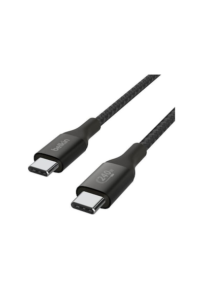 Belkin Cab015bt1mbk Boostcharge Örgülü Usb-c To Usb-c 240w Şarj Kablosu 1m - Siyah