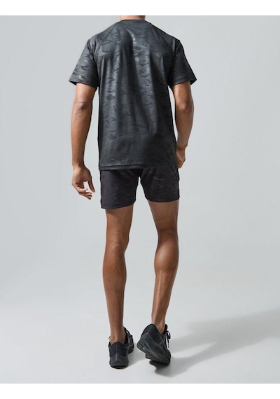 Nature The Brand Kamuflaj Baskılı Siyah Reglan Kol Regular Kesim Sporcutişört Kamuflaj