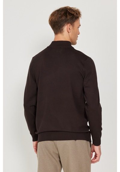 AC&Co / Altınyıldız Classics Erkek Kahverengı Standart Fit Normal Kesim Yarım Balıkçı Yaka Triko Kazak Kahverengi AC&Co / Altınyıldız Classics Erkek Kahverengı Standart Fit Normal Kesim Yarım Balıkçı Yaka Triko Kazak Kahverengi