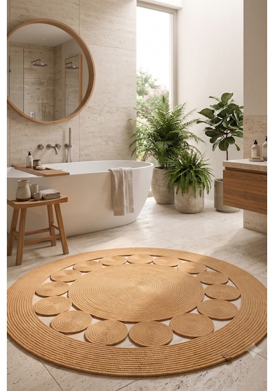 Villadia Home Textile Jüt Hasır Yuvarlak Kilim Halı Yolluk Dekoratif Örgü Halı Doğal Görünümlü Bohem Kilim Salon Oturma Odası Balkon Mutfak Yatak Odası Koridor 7209bambu Villadia Home Textile Jüt Hasır Yuvarlak Kilim Halı Yolluk Dekoratif Örgü Halı Doğal Görünümlü Bohem Kilim Salon Oturma Odası Balkon Mutfak Yatak Odası Koridor 7209bambu