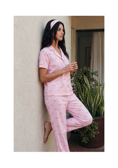 Fit Women Viskon Karışım Homewear Pembe Pijama Takımı