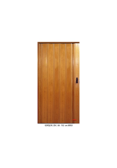 Penguen Akordiyon Kapı Meşe Camsız En 88-102 Cm Aras Boy 220 Cm