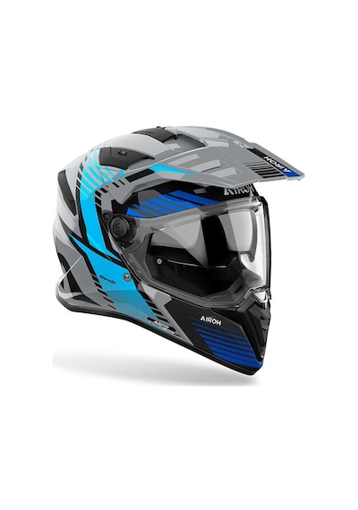 Airoh Bandit Spicy Blue Gloss Kask Mavi - Gri