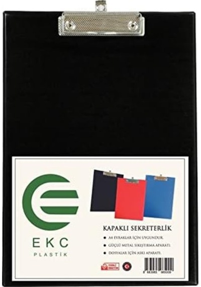 Ekc-kapaksız Sekreterlik Pvc- Yazı Tablası Bloknot Metal Klipsli