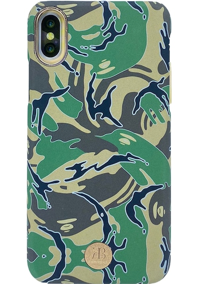 Kingxbar Apple Uyumlu iPhone Xs Max Desenli Seri Arka Koruma Kılıf - Mavi Mavi