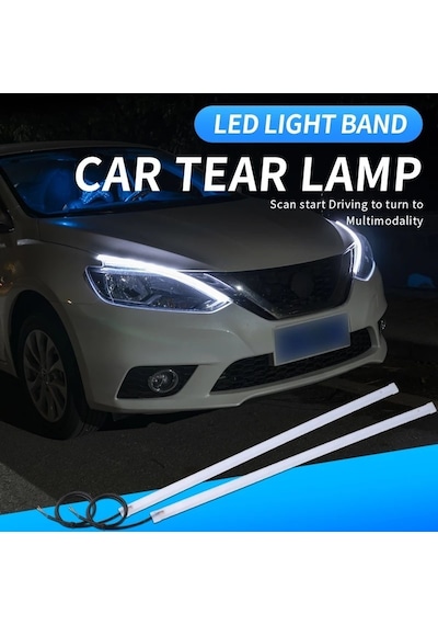 Fiat Tofaş Uno Uyumlu Far Üstü Far Içi Kayar Led 60 Cm Selamlamalı Sc