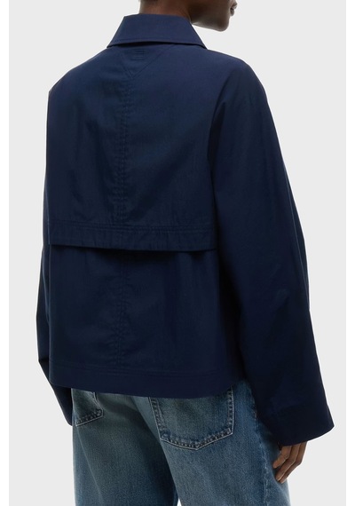 Tommy Hilfiger Logolu Su İtici Regular Fit Ceket Kadın Mont Ww0ww49844 C1g Lacivert