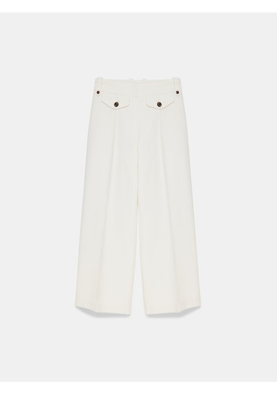 Dilvin 72711 %100 Pamuk Culotte Pantolon-ekru